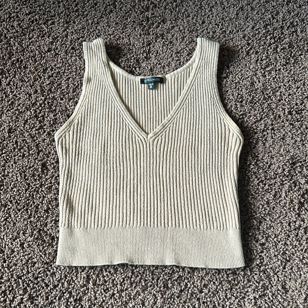 Dynamite beige tank top